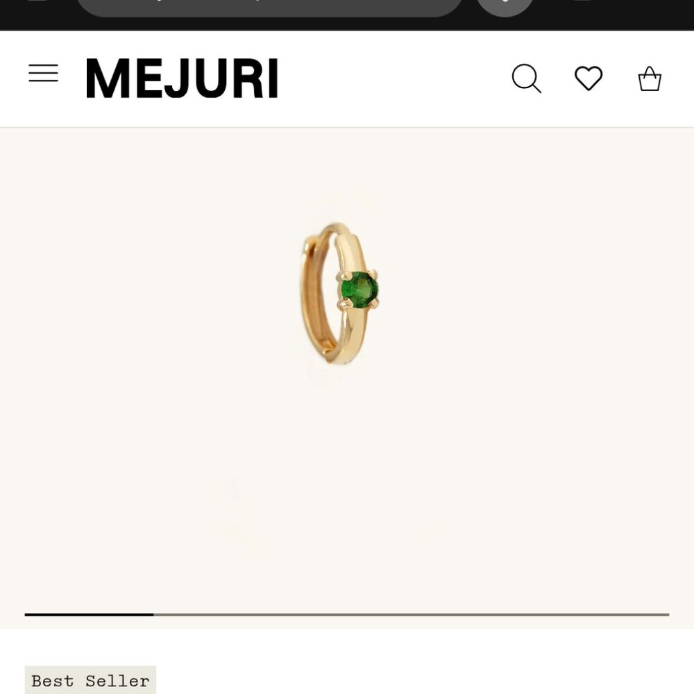Mejuri 14kt Solid Gold Mini Hoop